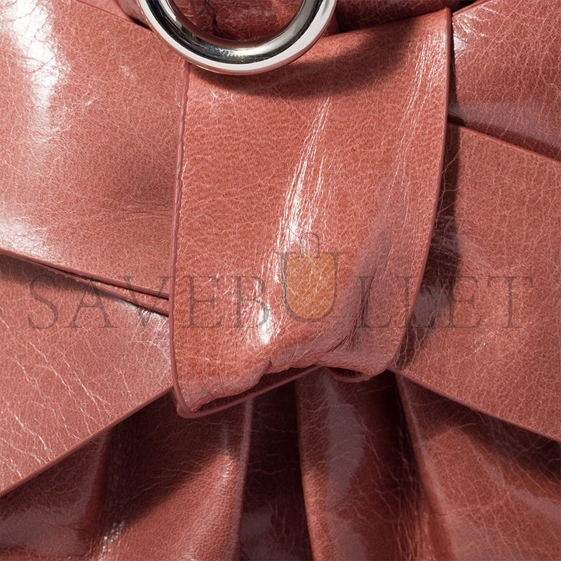 MIU MIU SHINY LEATHER TOP-HANDLE BAG 5BA327 (27*16*13cm)
